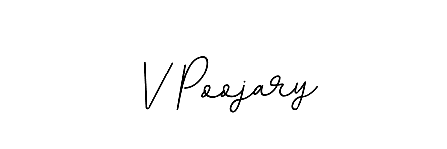 This is the best signature style for the V Poojary name. Also you like these signature font (BallpointsItalic-DORy9). Mix name signature. V Poojary signature style 11 images and pictures png