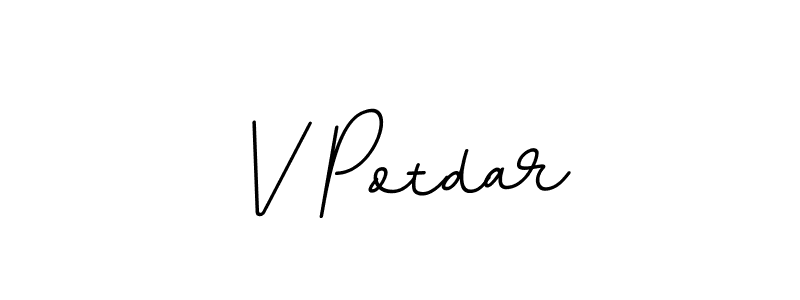 Make a beautiful signature design for name V Potdar. With this signature (BallpointsItalic-DORy9) style, you can create a handwritten signature for free. V Potdar signature style 11 images and pictures png