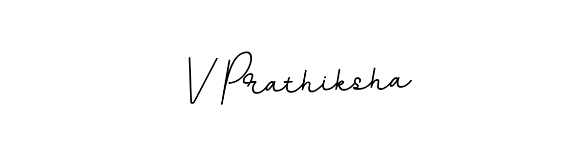 Make a beautiful signature design for name V Prathiksha. With this signature (BallpointsItalic-DORy9) style, you can create a handwritten signature for free. V Prathiksha signature style 11 images and pictures png