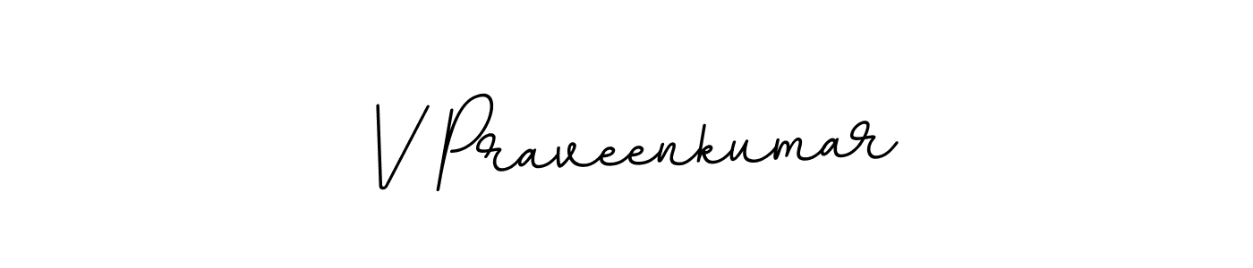 This is the best signature style for the V Praveenkumar name. Also you like these signature font (BallpointsItalic-DORy9). Mix name signature. V Praveenkumar signature style 11 images and pictures png