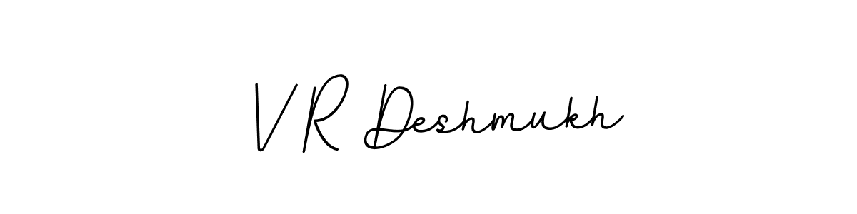 Make a beautiful signature design for name V R Deshmukh. With this signature (BallpointsItalic-DORy9) style, you can create a handwritten signature for free. V R Deshmukh signature style 11 images and pictures png