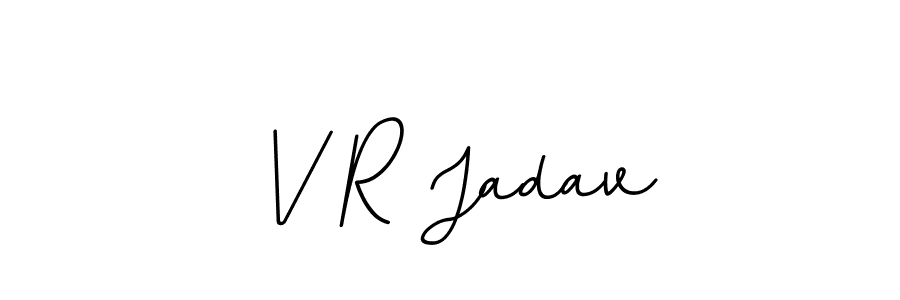 Also we have V R Jadav name is the best signature style. Create professional handwritten signature collection using BallpointsItalic-DORy9 autograph style. V R Jadav signature style 11 images and pictures png