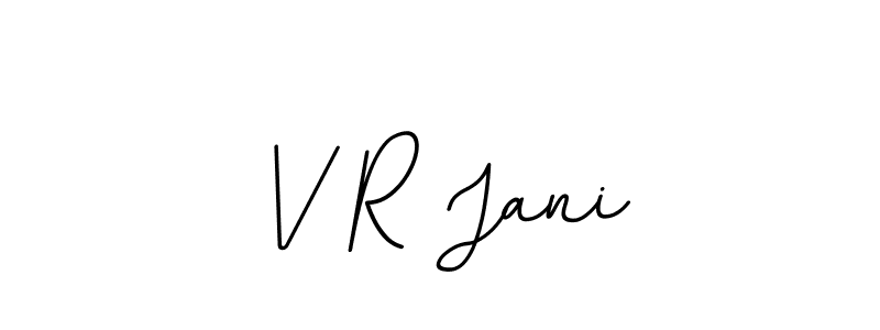 V R Jani stylish signature style. Best Handwritten Sign (BallpointsItalic-DORy9) for my name. Handwritten Signature Collection Ideas for my name V R Jani. V R Jani signature style 11 images and pictures png