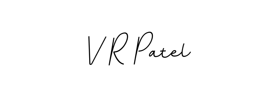 Create a beautiful signature design for name V R Patel. With this signature (BallpointsItalic-DORy9) fonts, you can make a handwritten signature for free. V R Patel signature style 11 images and pictures png