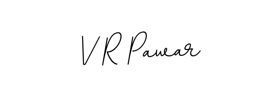 Create a beautiful signature design for name V R Pawar. With this signature (BallpointsItalic-DORy9) fonts, you can make a handwritten signature for free. V R Pawar signature style 11 images and pictures png