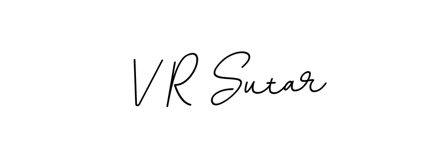 How to make V R Sutar name signature. Use BallpointsItalic-DORy9 style for creating short signs online. This is the latest handwritten sign. V R Sutar signature style 11 images and pictures png