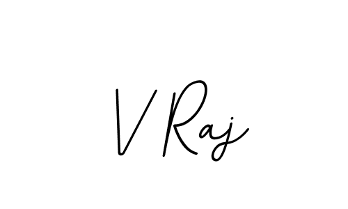 Create a beautiful signature design for name V Raj. With this signature (BallpointsItalic-DORy9) fonts, you can make a handwritten signature for free. V Raj signature style 11 images and pictures png