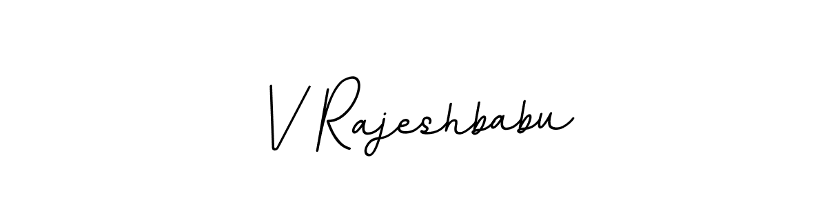 The best way (BallpointsItalic-DORy9) to make a short signature is to pick only two or three words in your name. The name V Rajeshbabu include a total of six letters. For converting this name. V Rajeshbabu signature style 11 images and pictures png