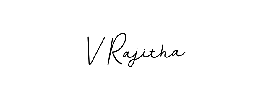 You should practise on your own different ways (BallpointsItalic-DORy9) to write your name (V Rajitha) in signature. don't let someone else do it for you. V Rajitha signature style 11 images and pictures png