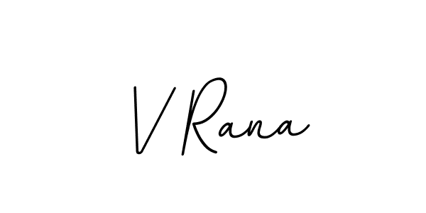 The best way (BallpointsItalic-DORy9) to make a short signature is to pick only two or three words in your name. The name V Rana include a total of six letters. For converting this name. V Rana signature style 11 images and pictures png