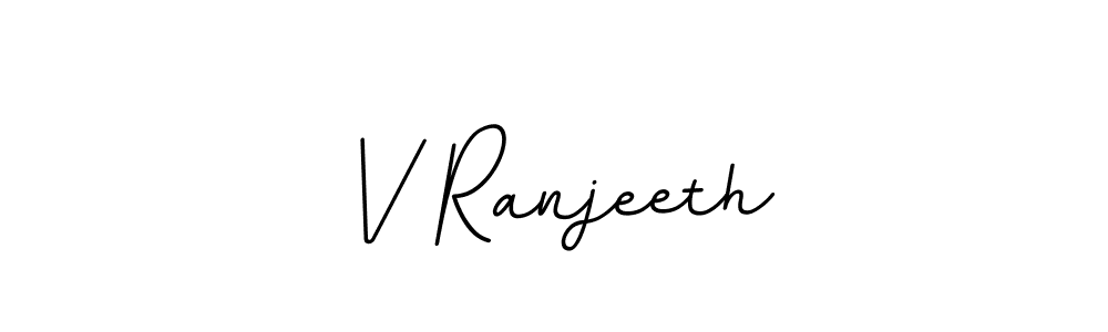 It looks lik you need a new signature style for name V Ranjeeth. Design unique handwritten (BallpointsItalic-DORy9) signature with our free signature maker in just a few clicks. V Ranjeeth signature style 11 images and pictures png