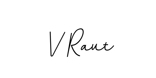 Make a beautiful signature design for name V Raut. With this signature (BallpointsItalic-DORy9) style, you can create a handwritten signature for free. V Raut signature style 11 images and pictures png
