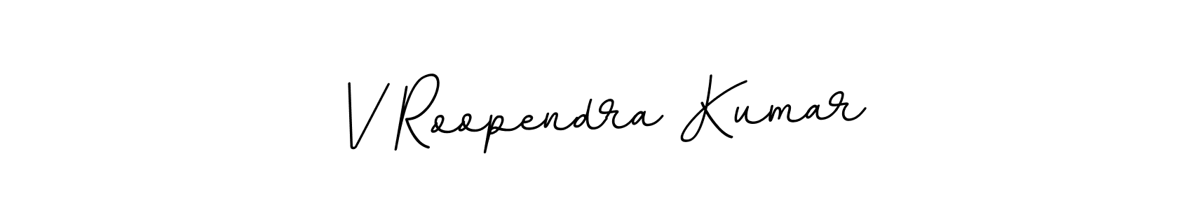 How to make V Roopendra Kumar name signature. Use BallpointsItalic-DORy9 style for creating short signs online. This is the latest handwritten sign. V Roopendra Kumar signature style 11 images and pictures png