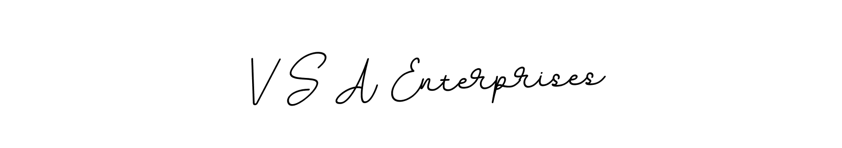Create a beautiful signature design for name V S A Enterprises. With this signature (BallpointsItalic-DORy9) fonts, you can make a handwritten signature for free. V S A Enterprises signature style 11 images and pictures png