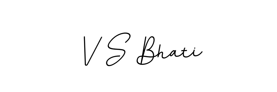 This is the best signature style for the V S Bhati name. Also you like these signature font (BallpointsItalic-DORy9). Mix name signature. V S Bhati signature style 11 images and pictures png