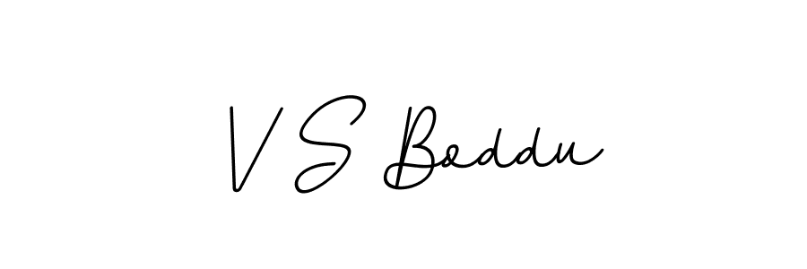 Create a beautiful signature design for name V S Boddu. With this signature (BallpointsItalic-DORy9) fonts, you can make a handwritten signature for free. V S Boddu signature style 11 images and pictures png