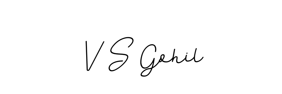 This is the best signature style for the V S Gohil name. Also you like these signature font (BallpointsItalic-DORy9). Mix name signature. V S Gohil signature style 11 images and pictures png