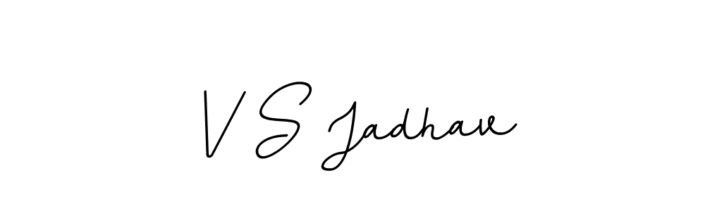 Design your own signature with our free online signature maker. With this signature software, you can create a handwritten (BallpointsItalic-DORy9) signature for name V S Jadhav. V S Jadhav signature style 11 images and pictures png