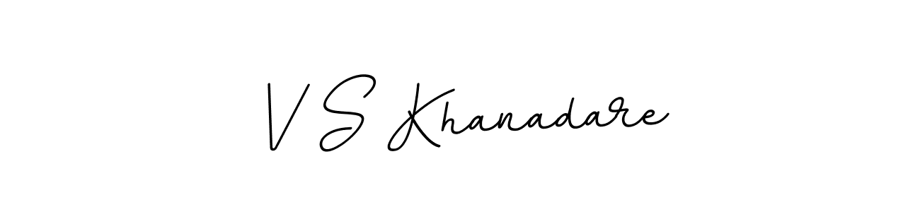 Design your own signature with our free online signature maker. With this signature software, you can create a handwritten (BallpointsItalic-DORy9) signature for name V S Khanadare. V S Khanadare signature style 11 images and pictures png