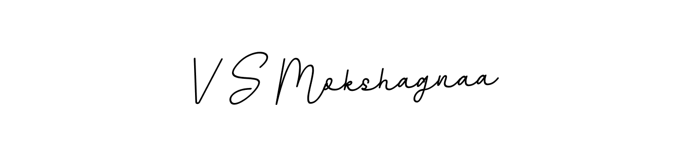 Design your own signature with our free online signature maker. With this signature software, you can create a handwritten (BallpointsItalic-DORy9) signature for name V S Mokshagnaa. V S Mokshagnaa signature style 11 images and pictures png