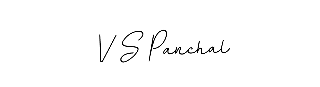 How to make V S Panchal name signature. Use BallpointsItalic-DORy9 style for creating short signs online. This is the latest handwritten sign. V S Panchal signature style 11 images and pictures png