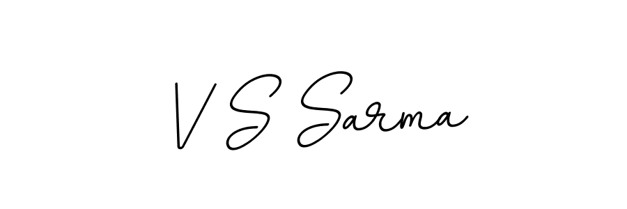 The best way (BallpointsItalic-DORy9) to make a short signature is to pick only two or three words in your name. The name V S Sarma include a total of six letters. For converting this name. V S Sarma signature style 11 images and pictures png