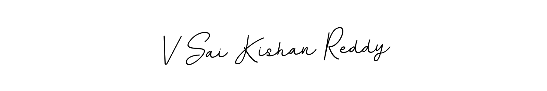 How to make V Sai Kishan Reddy name signature. Use BallpointsItalic-DORy9 style for creating short signs online. This is the latest handwritten sign. V Sai Kishan Reddy signature style 11 images and pictures png