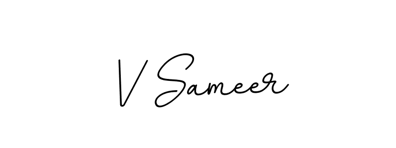 Create a beautiful signature design for name V Sameer. With this signature (BallpointsItalic-DORy9) fonts, you can make a handwritten signature for free. V Sameer signature style 11 images and pictures png