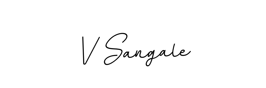 How to make V Sangale name signature. Use BallpointsItalic-DORy9 style for creating short signs online. This is the latest handwritten sign. V Sangale signature style 11 images and pictures png