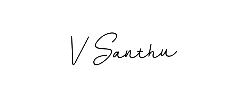 V Santhu stylish signature style. Best Handwritten Sign (BallpointsItalic-DORy9) for my name. Handwritten Signature Collection Ideas for my name V Santhu. V Santhu signature style 11 images and pictures png