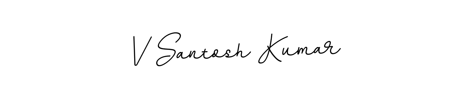 This is the best signature style for the V Santosh Kumar name. Also you like these signature font (BallpointsItalic-DORy9). Mix name signature. V Santosh Kumar signature style 11 images and pictures png