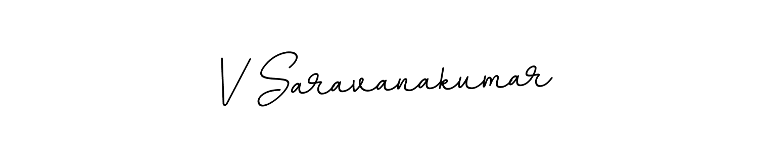 Design your own signature with our free online signature maker. With this signature software, you can create a handwritten (BallpointsItalic-DORy9) signature for name V Saravanakumar. V Saravanakumar signature style 11 images and pictures png