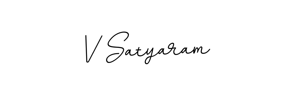 Use a signature maker to create a handwritten signature online. With this signature software, you can design (BallpointsItalic-DORy9) your own signature for name V Satyaram. V Satyaram signature style 11 images and pictures png