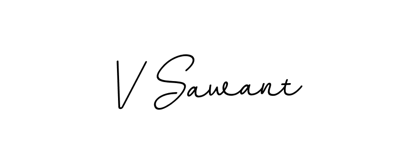 How to make V Sawant signature? BallpointsItalic-DORy9 is a professional autograph style. Create handwritten signature for V Sawant name. V Sawant signature style 11 images and pictures png