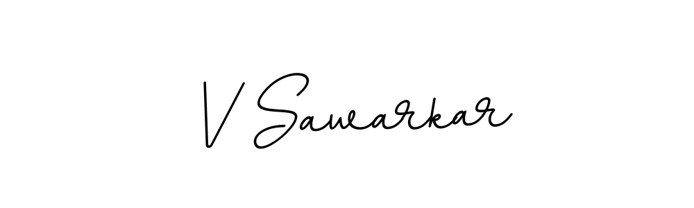 Make a beautiful signature design for name V Sawarkar. With this signature (BallpointsItalic-DORy9) style, you can create a handwritten signature for free. V Sawarkar signature style 11 images and pictures png