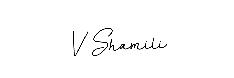 Create a beautiful signature design for name V Shamili. With this signature (BallpointsItalic-DORy9) fonts, you can make a handwritten signature for free. V Shamili signature style 11 images and pictures png