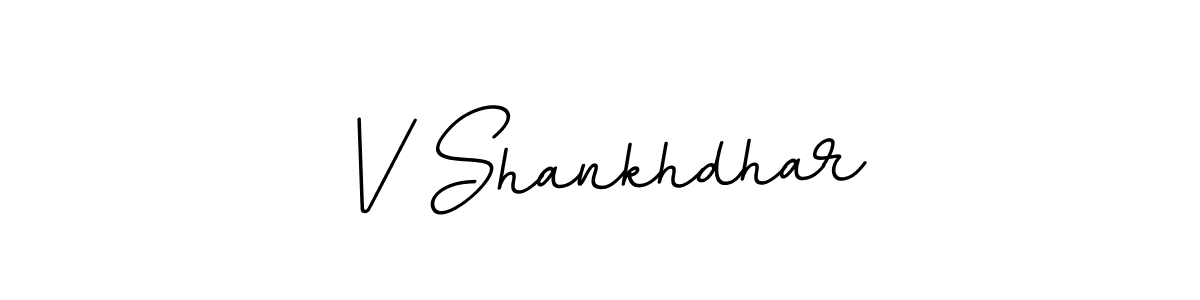 Create a beautiful signature design for name V Shankhdhar. With this signature (BallpointsItalic-DORy9) fonts, you can make a handwritten signature for free. V Shankhdhar signature style 11 images and pictures png