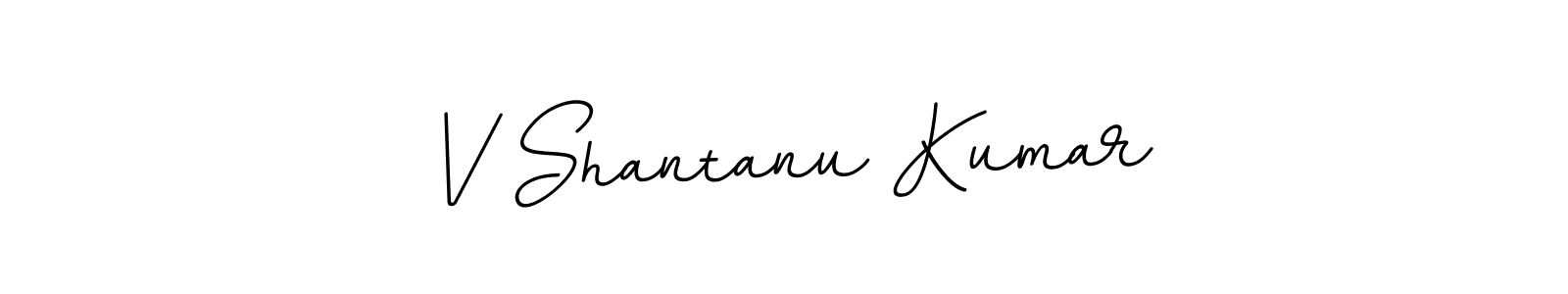 Create a beautiful signature design for name V Shantanu Kumar. With this signature (BallpointsItalic-DORy9) fonts, you can make a handwritten signature for free. V Shantanu Kumar signature style 11 images and pictures png