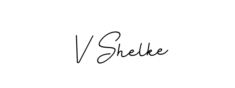 V Shelke stylish signature style. Best Handwritten Sign (BallpointsItalic-DORy9) for my name. Handwritten Signature Collection Ideas for my name V Shelke. V Shelke signature style 11 images and pictures png
