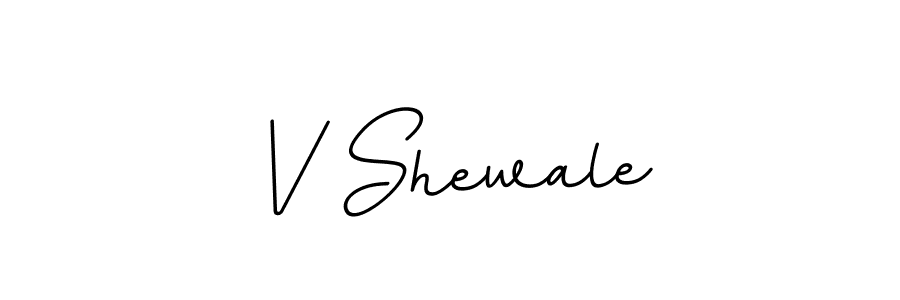 The best way (BallpointsItalic-DORy9) to make a short signature is to pick only two or three words in your name. The name V Shewale include a total of six letters. For converting this name. V Shewale signature style 11 images and pictures png
