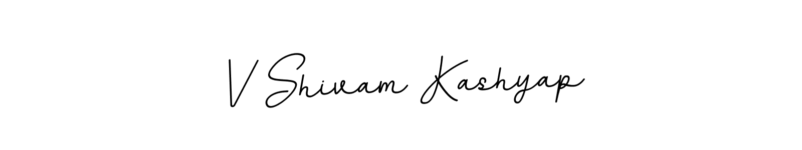 Create a beautiful signature design for name V Shivam Kashyap. With this signature (BallpointsItalic-DORy9) fonts, you can make a handwritten signature for free. V Shivam Kashyap signature style 11 images and pictures png