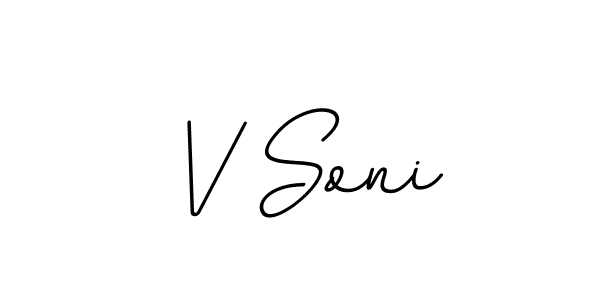 if you are searching for the best signature style for your name V Soni. so please give up your signature search. here we have designed multiple signature styles  using BallpointsItalic-DORy9. V Soni signature style 11 images and pictures png