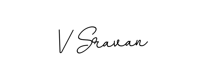 How to make V Sravan name signature. Use BallpointsItalic-DORy9 style for creating short signs online. This is the latest handwritten sign. V Sravan signature style 11 images and pictures png