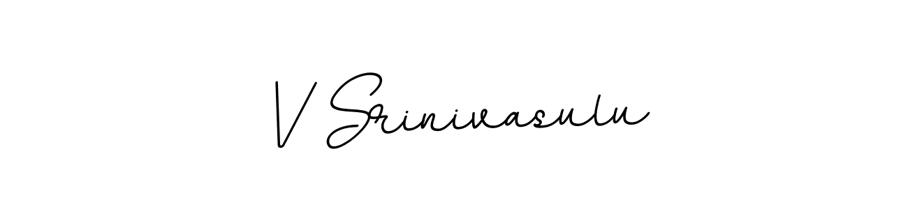 Make a beautiful signature design for name V Srinivasulu. With this signature (BallpointsItalic-DORy9) style, you can create a handwritten signature for free. V Srinivasulu signature style 11 images and pictures png