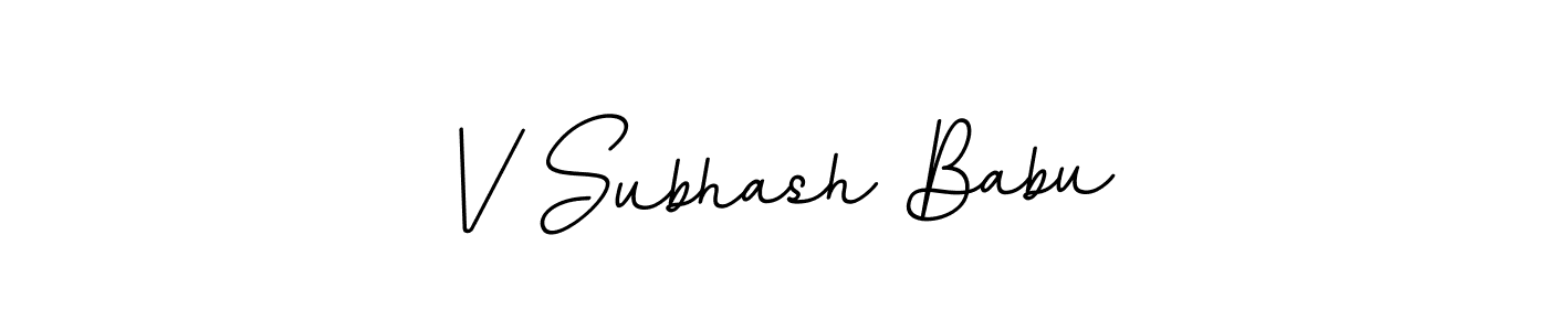 if you are searching for the best signature style for your name V Subhash Babu. so please give up your signature search. here we have designed multiple signature styles  using BallpointsItalic-DORy9. V Subhash Babu signature style 11 images and pictures png