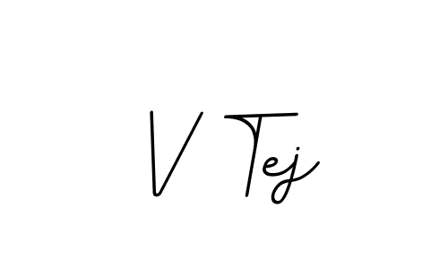 V Tej stylish signature style. Best Handwritten Sign (BallpointsItalic-DORy9) for my name. Handwritten Signature Collection Ideas for my name V Tej. V Tej signature style 11 images and pictures png