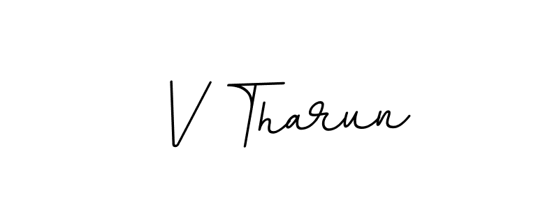 Create a beautiful signature design for name V Tharun. With this signature (BallpointsItalic-DORy9) fonts, you can make a handwritten signature for free. V Tharun signature style 11 images and pictures png