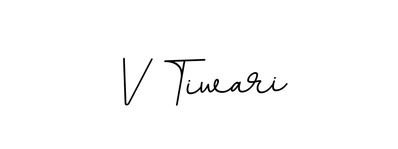 The best way (BallpointsItalic-DORy9) to make a short signature is to pick only two or three words in your name. The name V Tiwari include a total of six letters. For converting this name. V Tiwari signature style 11 images and pictures png