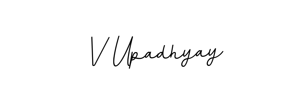 if you are searching for the best signature style for your name V Upadhyay. so please give up your signature search. here we have designed multiple signature styles  using BallpointsItalic-DORy9. V Upadhyay signature style 11 images and pictures png