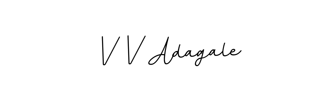 Use a signature maker to create a handwritten signature online. With this signature software, you can design (BallpointsItalic-DORy9) your own signature for name V V Adagale. V V Adagale signature style 11 images and pictures png
